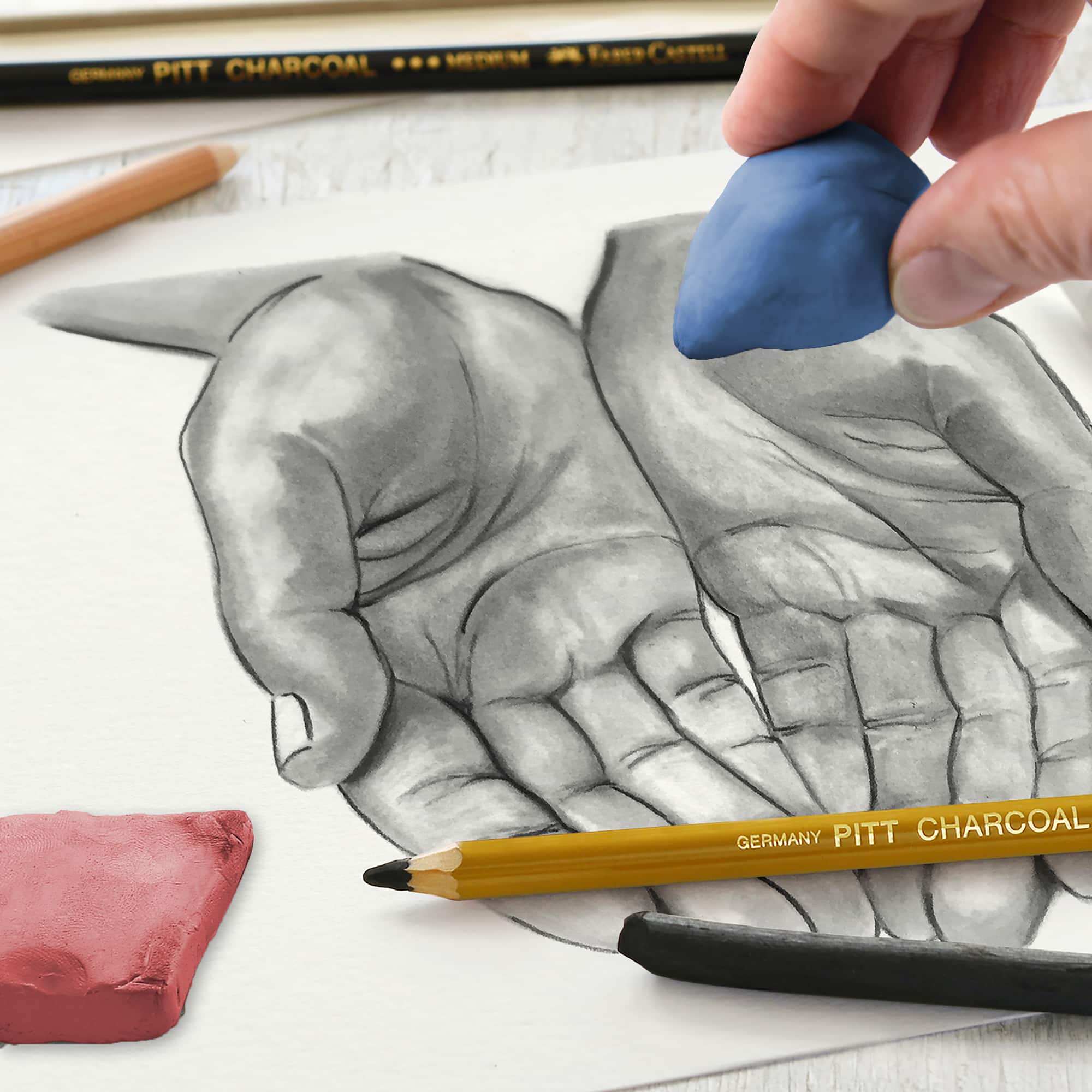 Faber-Castell® Red & Blue Kneaded Erasers Set